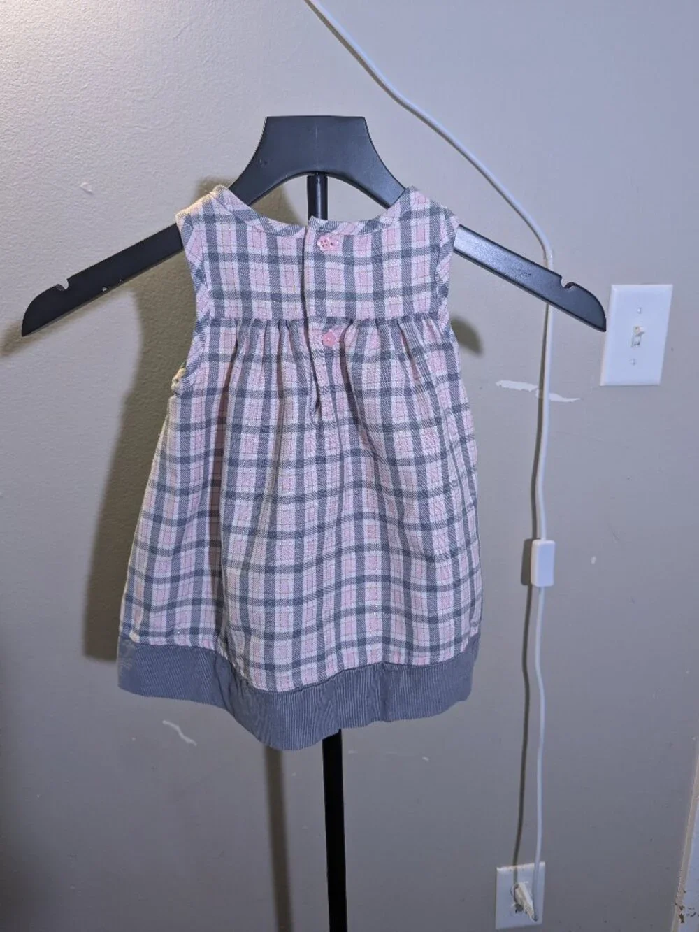 Children's Place Pink & Gray Plaid Sleeveless Dress - Picture 4 of 5